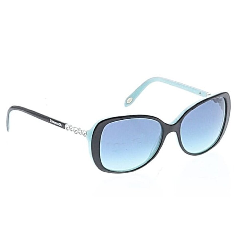 Tiffany & Co. Sunglasses TF 4121 Black/Tiffany Blue with Crystal Accents